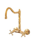Wall Mounted Brass Antique Faucet for Bathroom and Kitchen