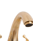 Unlacquered Solid Brass Bathroom Vanity Faucet - Brass Bathroom Tap