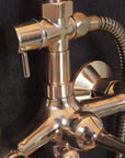 Unlacquered Solid Brass Shower, Shower System With Tub Filler