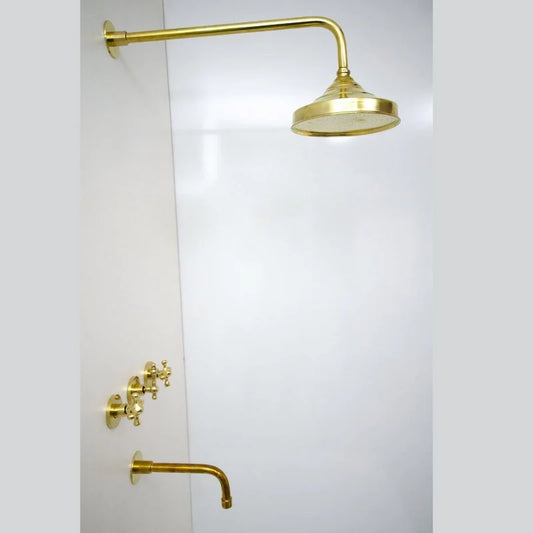 Antique Brass Shower Fixtures, Brass Shower Set with Tub filler