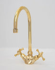 Brass Single Hole Bathroom Faucet - Antique Brass Bathroom Faucet - NORD BRASS
