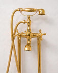 Unlacquered Solid Brass Tub Filler - Brass Freestanding Tub Filler Faucet