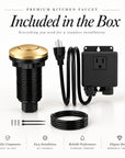 Unlacquered Brass Air Switch Kit for Garbage Disposal
