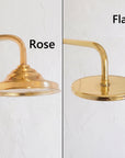 Unlacquered Solid Brass Shower System with Handheld