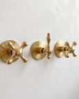 Solid Brass Rainfall Shower - Unlacquered Brass Shower Set - NBCS01
