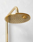 Solid Brass Exposed Shower System with Handheld - Unlacquered brass Shower Set - NBES02