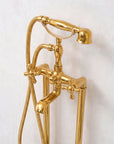 Unlacquered Solid Brass Tub Filler - Brass Freestanding Tub Filler Faucet