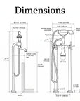 Unlacquered Solid Brass Tub Filler - Brass Freestanding Tub Filler Faucet