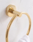 Unlacquered Brass Towel Holder - Brass Towel Ring