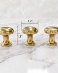 Unlacquered Brass Cabinet Knobs, Brass Round Knob, Vintage Knobs