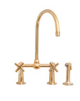 Brass Bridge Kitchen Faucet - Classic Solid Brass Tap