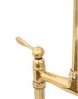 Unlacquered Brass Bridge Kitchen Faucet - Solid Brass Kitchen Tap