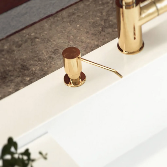 Soap Dispenser Set, Unlacquered Brass Soap Dispenser, Solid Brass Dish Soap Dispenser