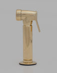 Brass Antique Bridge Kitchen Faucet, V Shaped Unlacquered Brass Tap