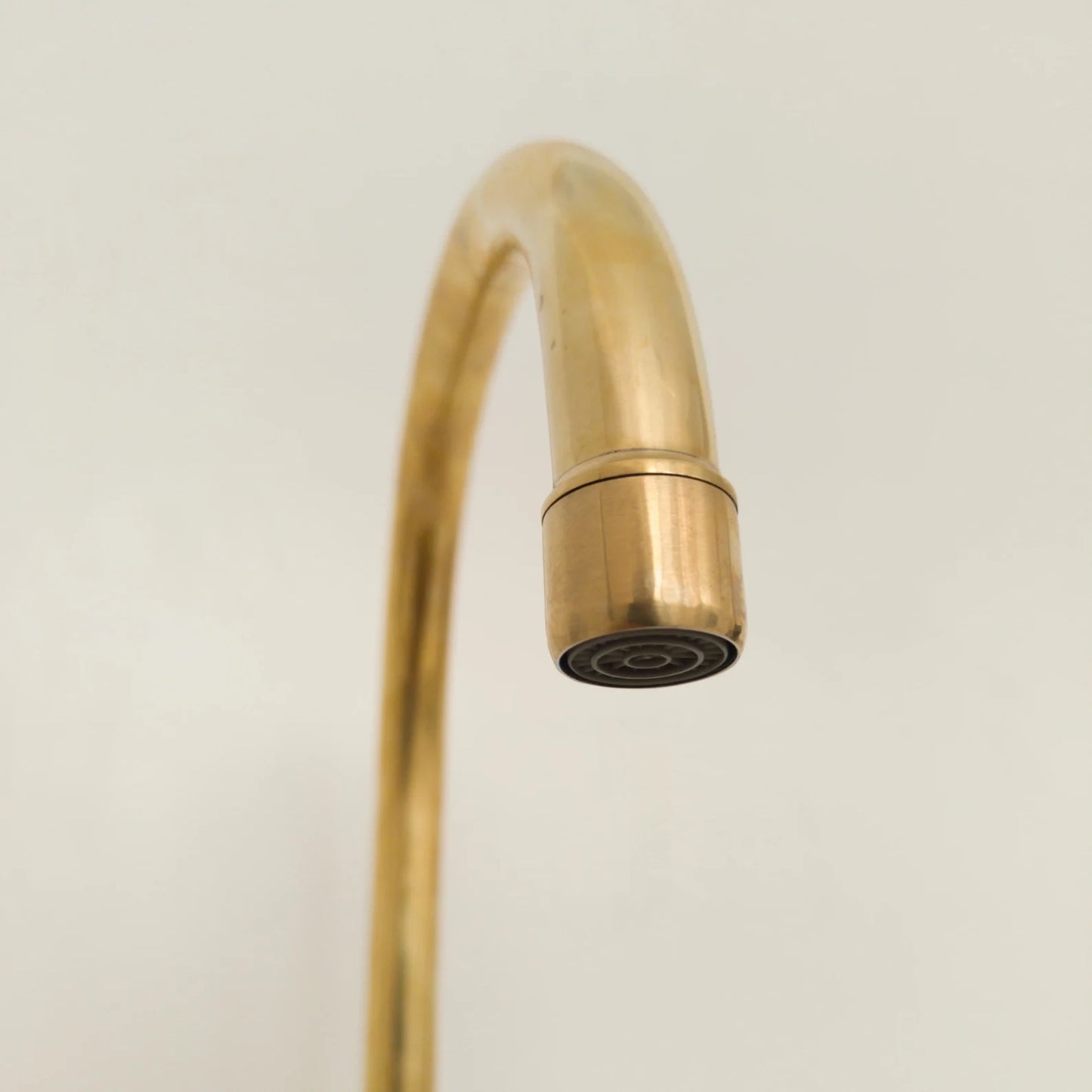 Unlacquered Solid Brass Bridge Faucet, Vintage Kitchen Sink Faucet