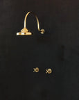 Solid Unalcquered Brass Concealed Shower – Rainfall Curved Head Shower
