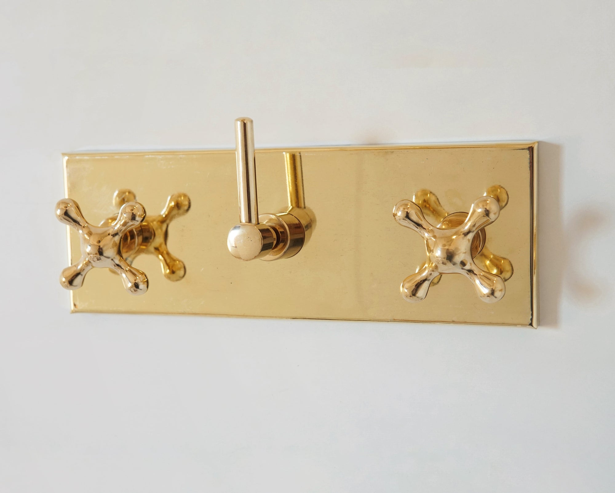 Unlacquered Solid Brass Shower System, Rainfall And Handheld Shower Set