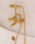 Unlacquered Brass Bath Tub Filler - Brass Wall mounted Tub Filler Faucet
