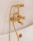 Unlacquered Brass Bath Tub Filler - Brass Wall mounted Tub Filler Faucet