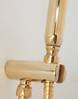 Unlacquered Solid Brass Shower System, Rainfall And Handheld Shower Set
