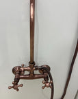 Unlacquered Aged Copper Shower System with Handheld - Aged Copper Exposed Shower