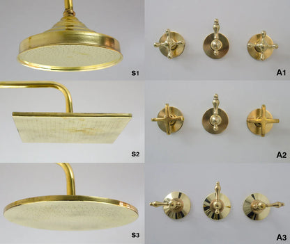 Unlacquered Brass Shower – Rain Shower Set