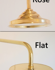 Unlacquered Solid Brass Shower System with Handheld - Exposed High Pressure Shower