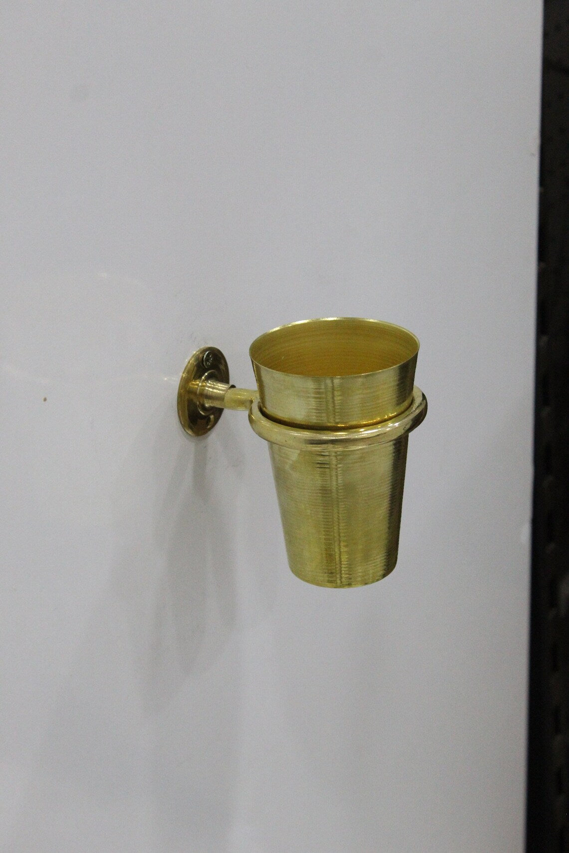 Unlacquered Solid Brass Tooth Brush Holder - NORD BRASS