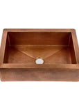 Apron Front Copper Kitchen Sink, Farmhouse Copper Kitchen Sink 14 gauge