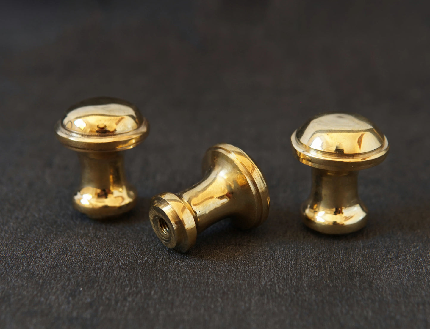 Unlacquered Brass Cabinet Knobs, Antique Brass Round Knob, Vintage Knobs