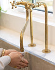 Antique Brass Kitchen Faucet - Unlacquered Brass Faucet - NORD BRASS