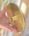 Unlacquered Solid Brass Rain Shower Head, Round Handcrafted Vintage Showerhead, Works Outdoor - NORD BRASS