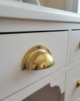 Unlacquered Solid Brass Cup Pull
