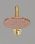 Solid Copper Rain Shower Head, Flat Round Handcrafted Vintage Showerhead, Works Outdoor - NORD BRASS