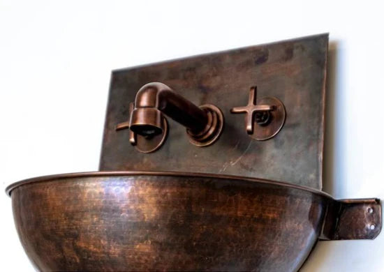 Copper Wall Mounted Bathroom Sink