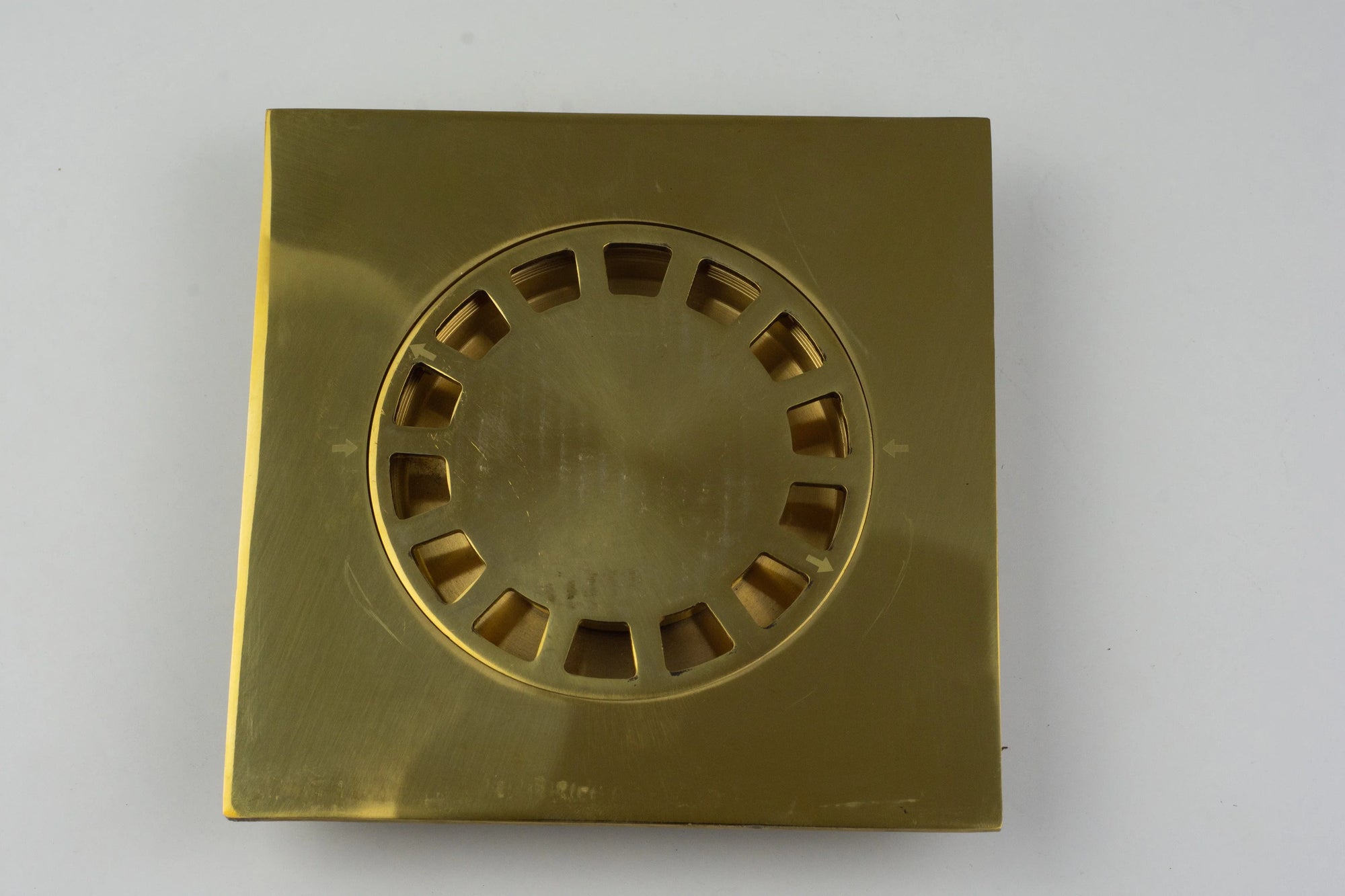 Solid Brass Floor Drain, Unlacquered Square Shower Drain - NORD BRASS