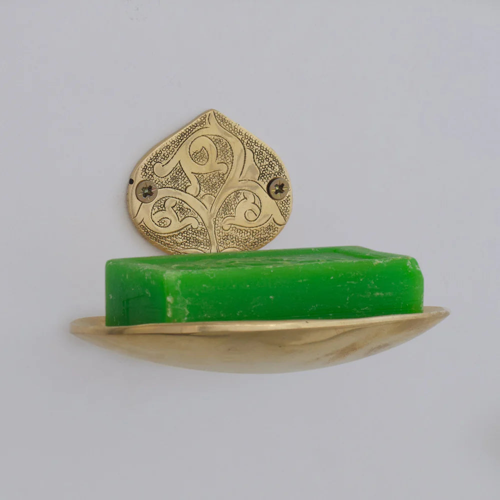 Solid Brass Soap Holder, Handcrafted Wall Soap Dish - NORD BRASS