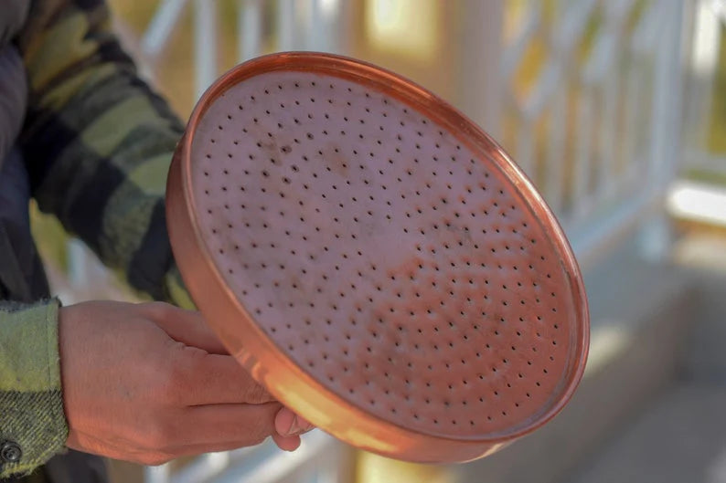 Rain Shower Head, Copper Showerhead, Large Round Showerhead, Works Outdoor - NORD BRASS