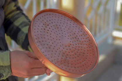 Rain Shower Head, Copper Showerhead, Large Round Showerhead, Works Outdoor - NORD BRASS
