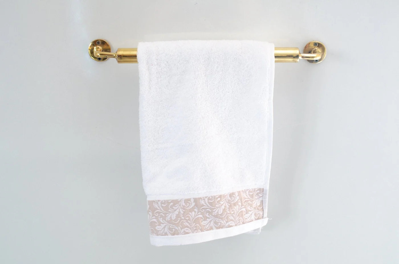 Unlacquered Brass Towel Rail - Bathroom Towel Holder - NORD BRASS