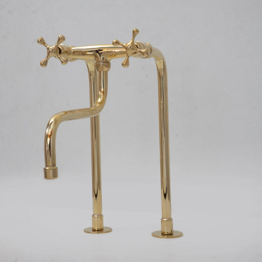 Antique Brass Kitchen Faucet - Unlacquered Brass Faucet - NORD BRASS