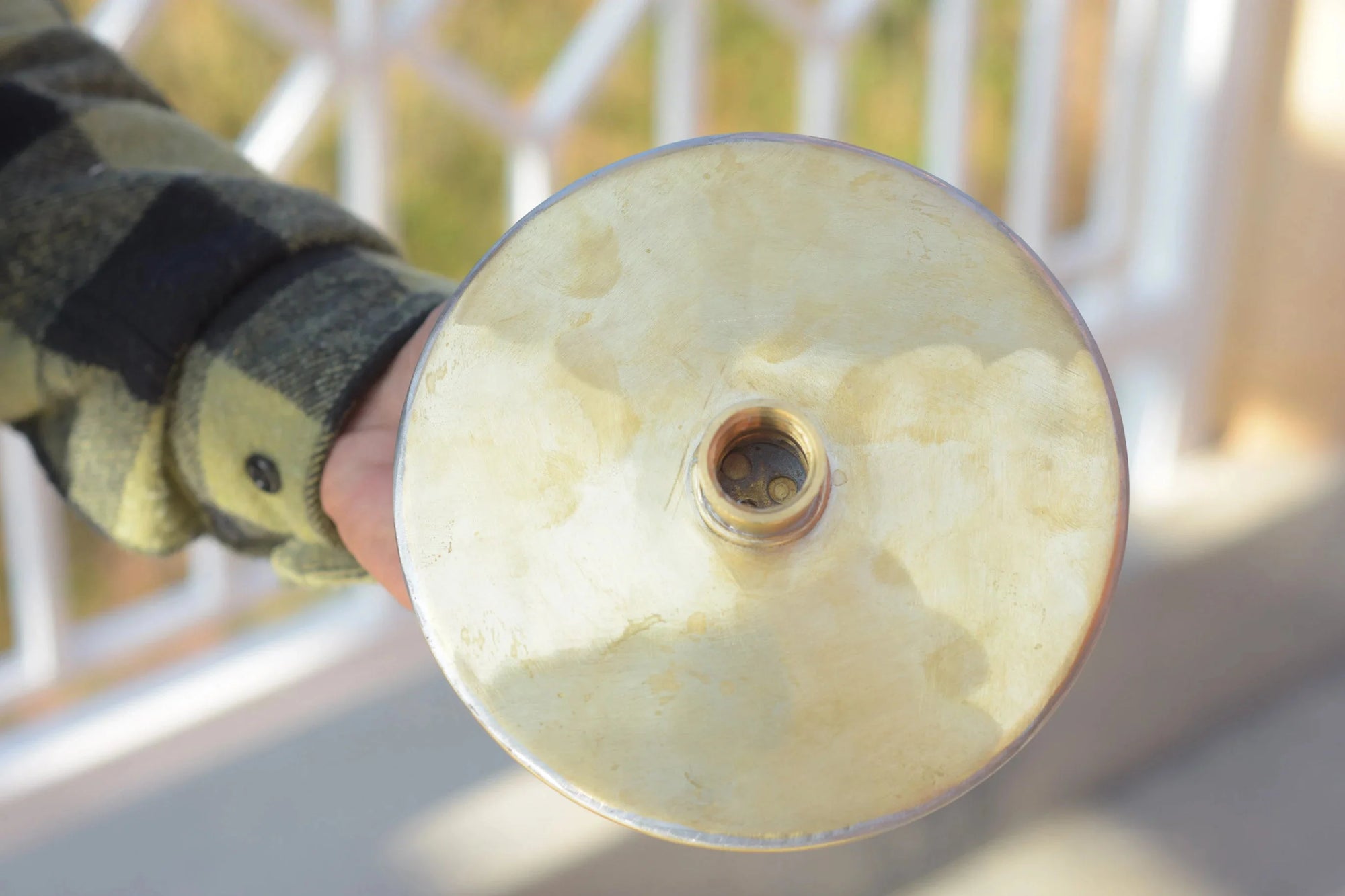 Unlacquered Solid Brass Rain Shower Head, Round Handcrafted Vintage Showerhead, Works Outdoor - NORD BRASS