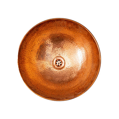 Green Patina Copper Vessel Bathroom Sink Vanity