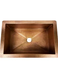 Apron Front Copper Kitchen Sink, Farmhouse Copper Kitchen Sink 14 gauge