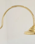 Unlacquered Solid Brass Shower System, High Pressure Curved Arm
