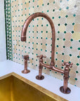 Copper Kitchen Bridge Faucet,Copper Tap - NORD BRASS