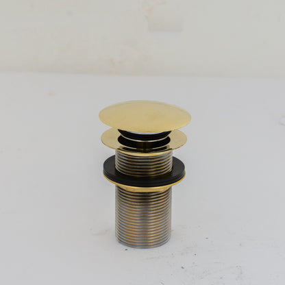 Solid Brass Drain, Push Up Button
