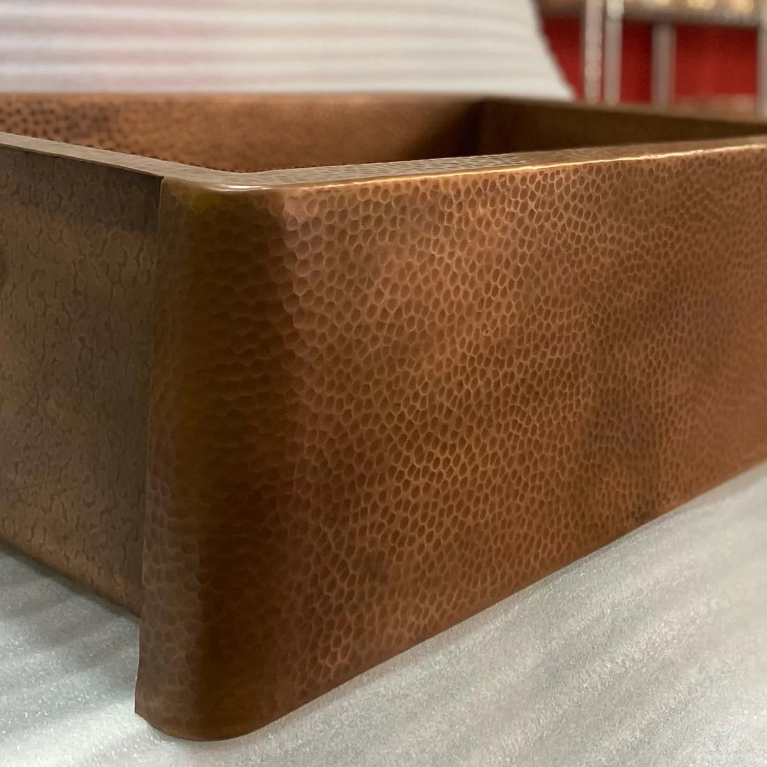 Apron Front Copper Kitchen Sink, Farmhouse Copper Kitchen Sink 14 gauge