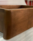 Apron Front Copper Kitchen Sink, Farmhouse Copper Kitchen Sink 14 gauge