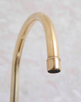 Unlacquered Brass Kitchen Bridge Faucet - NORD BRASS